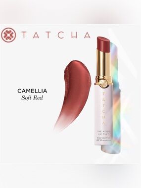 Tatcha Kissu Lip Tint Hydrating SPF 25 Color: CAMELLIA Soft Red